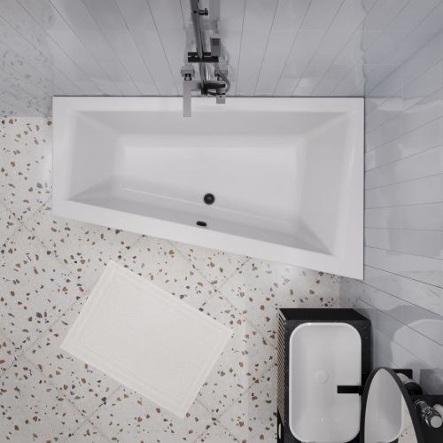 Ванна акриловая 1MarKa THOMAS 01том1710п 170х100 пристенная асимметричная без каркаса - фото 5