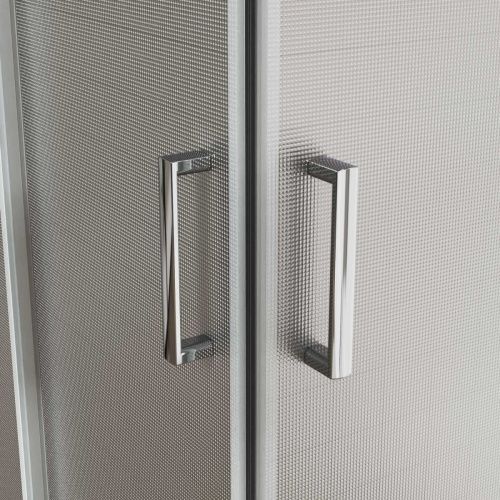 Душевой уголок Vincea City VSS-5CT8010MT 100х80 стекло текстурное профиль хром без поддона - фото 3