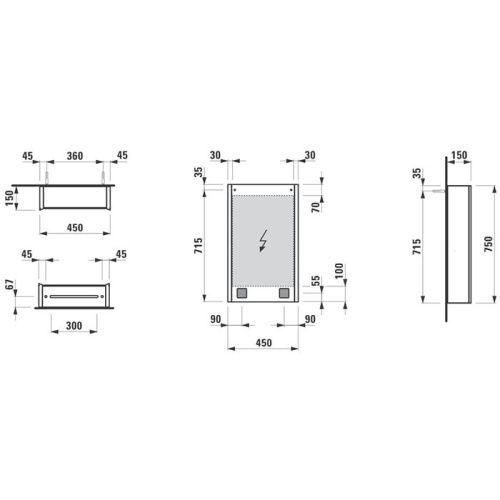 Зеркало-шкаф Laufen Frame 4.0830.2.900.144.1 50х80 подвесной цвет белый - фото 2