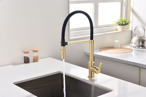 Смеситель для кухни Paulmark HALT Ha214021-LG на мойку золото - фото 3