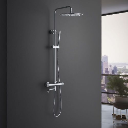 Душевая стойка Timo Saona SX-2380/00 настенная цвет хром с термостатом - фото 3