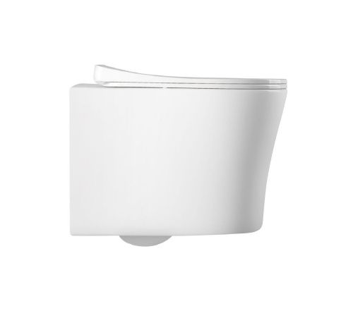 Унитаз подвесной Aquatek НИКА AQ2009-00 белый с сиденьем микролифт безободковый каскадный смыв - фото 2