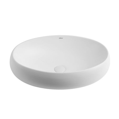 Раковина из сантехнического фаянса Abber BEQUEM AC2102MW 60х40 накладная цвет белый без отверстий под смеситель - фото 3