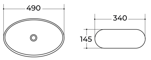 Раковина из сантехнического фаянса CHARUS TORRE BIANCA 700-022W 50х30 накладная цвет белый без отверстий под смеситель - фото 2