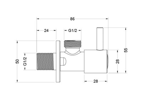 Переходник угловой Aquatek AQ2451BG - фото 2