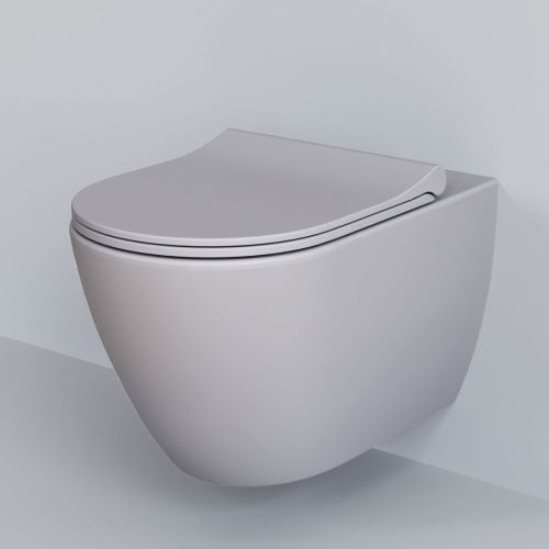 Чаша унитаза подвесная Ambassador Queen 113T20301R цвет серый без сиденья каскадный смыв - фото 2