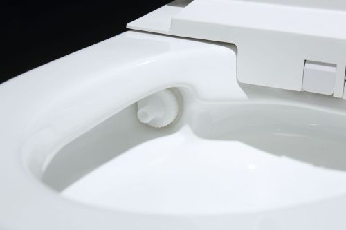 Электронный унитаз-биде напольный Timo TE-721 белый с сиденьем микролифт безободковый каскадный смыв - фото 3