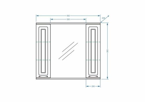 Зеркало-шкаф Stella Polar Кармела ольха SP-00000186 90х80 подвесной цвет белый - фото 2