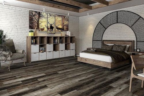 Кварцвиниловая плитка Damy Floor FAMILY LVT TCM369-7-LVT Дуб Рустикальный Черный толщина 0.25 см 43 класс 1227х187 - фото 4