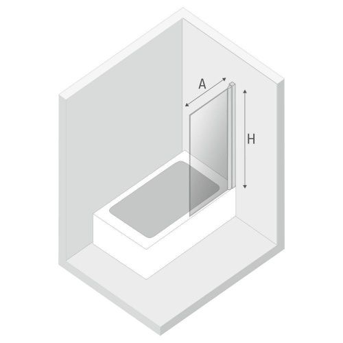 Душевая шторка на ванну New Trendy NEW SOLEO Black P-0087 60х140 стекло прозрачное профиль черный ориентация универсальная - фото 5