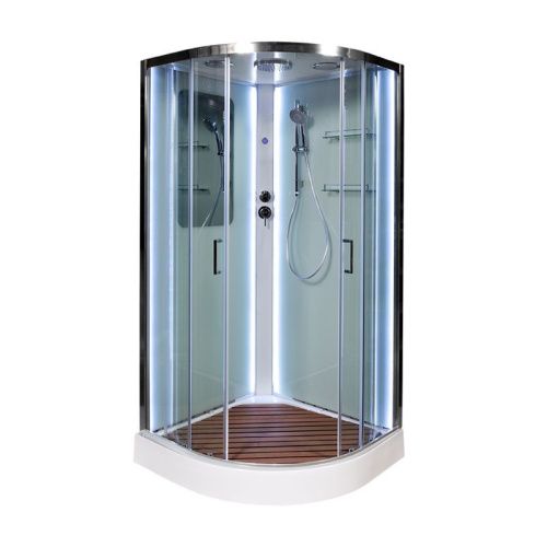 Душевая кабина AvaCan A01LEDKN 100х100 четверть круга с крышей ориентация универсальная - фото 2