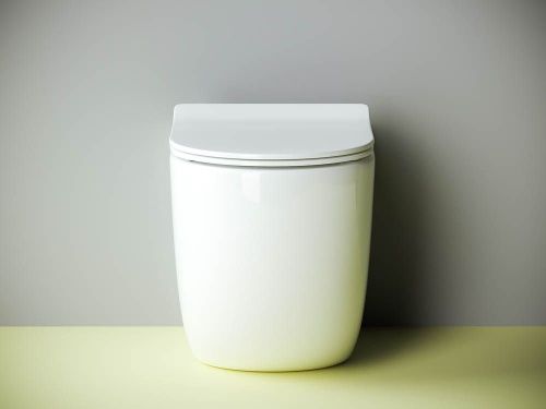 Унитаз приставной Ceramica Nova METROPOL CN4004 белый с сиденьем микролифт безободковый душевой смыв - фото 3