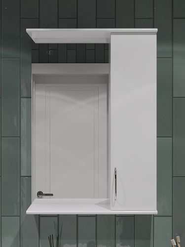 Зеркало-шкаф Orange Лайт LA-50ZSW 50х70 подвесной цвет белый - фото 2