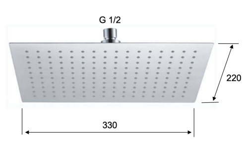 Верхний душ Remer 357UFRX 35х20 хром - фото 2
