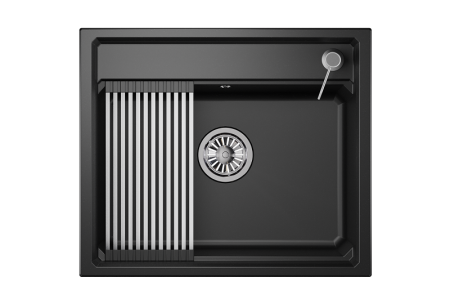 Кухонная мойка Granula Kitchen Space 6003, ШВАРЦ 60х50 цвет черный поверхность матовая