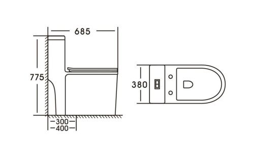 Унитаз-компакт напольный с бачком Stella Polar Куэнка SP-00001878 белый с сиденьем микролифт душевой смыв - фото 3