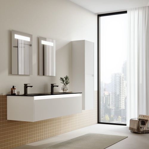 Шкаф-пенал Orka Lisbon 3001187 40х140 подвесной цвет белый - фото 3