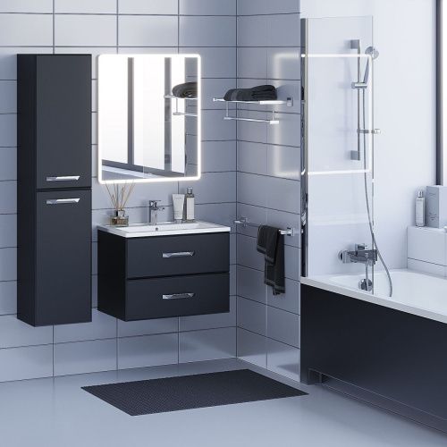 Тумба с раковиной Uperwood Foster 291020535 70х50 цвет черный - фото 2