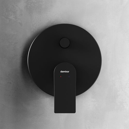 Смеситель для ванны и душа Damixa Apollo 477100300 встраиваемый в стену черный - фото 4