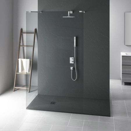 Душевой поддон из искусственного камня Vincea H25 VST-4SR1010A 100х100 черный