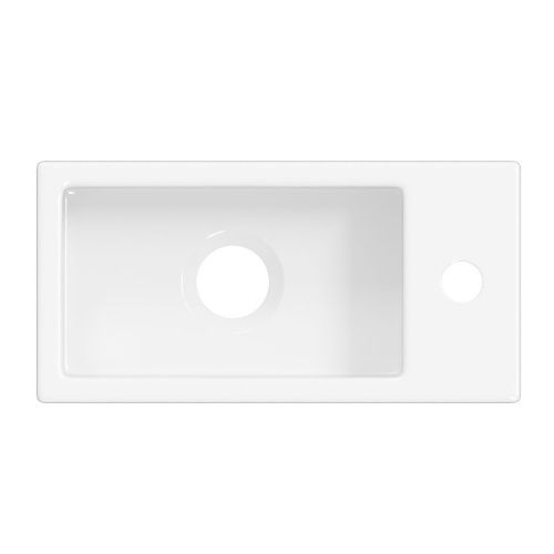 Раковина из сантехнического фарфора Teymi Hanna T50905 37х19 накладная цвет белый 1 отверстие под смеситель - фото 5