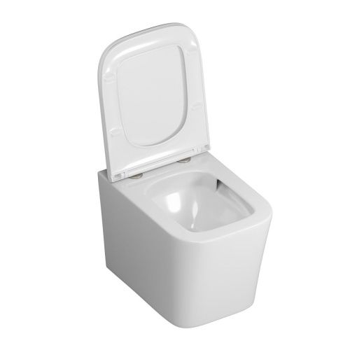 Унитаз подвесной Grossman Торнадо GR-4441SQ белый с сиденьем микролифт безободковый смыв торнадо - фото 3