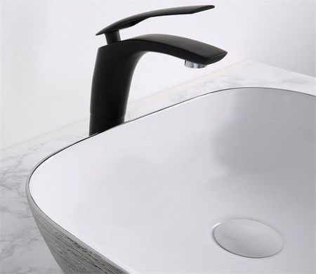 Раковина из сантехнического фаянса CeramaLux D1333H131 50х30 накладная цвет хром без отверстий под смеситель