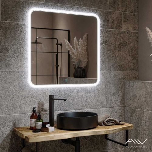 Зеркало с подсветкой Alavann Anna ALV0019001 80х80 подвесное - фото 3
