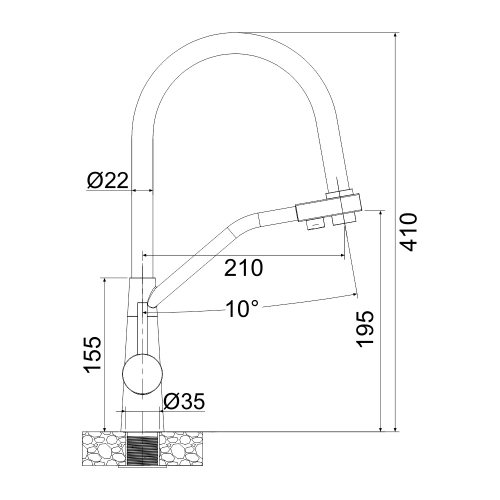 Смеситель для кухни Melana MLN-610701 на мойку - фото 3