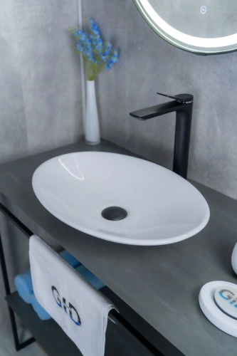 Раковина керамическая Gid Lago 51110 50х40 накладная цвет белый без отверстий под смеситель - фото 4