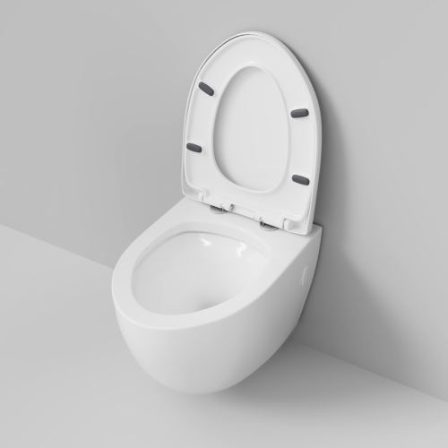 Унитаз подвесной Grossman Санфаянс GR-4451S белый с сиденьем микролифт безободковый каскадный смыв - фото 3