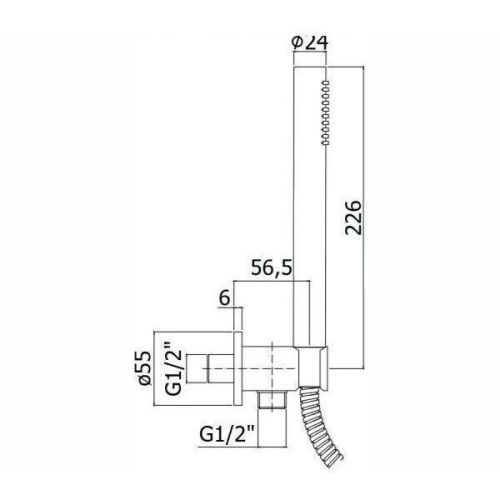 Душевой гарнитур Paffoni Master ZDUP094ST настенный нержавеющая сталь - фото 2