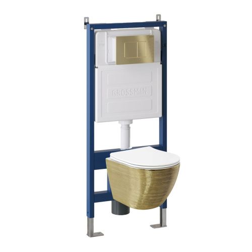 Инсталляция + кнопка смыва + унитаз Grossman Classic 97.4455GWS.04.32M - фото 2