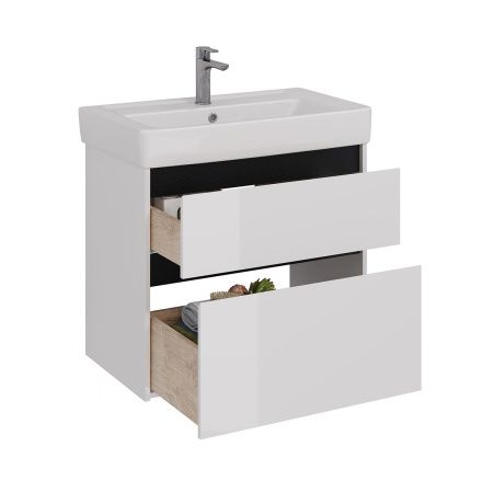 Тумба под раковину LeMark Combi LM03C80T-black 70х40 напольная цвет белый