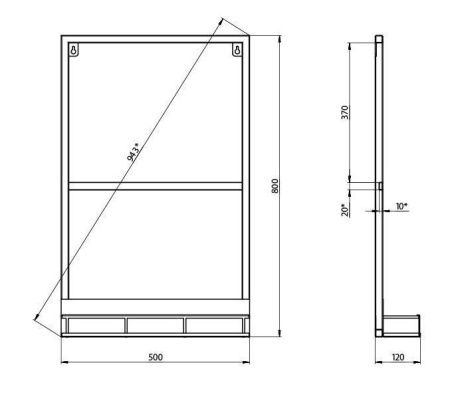 Зеркало Grossman Метрис 205001 50х80 подвесное