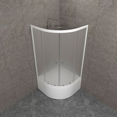 Душевой уголок Тритон Ультра Щ0000065752 90х90 стекло матовое профиль белый с поддоном - фото 5