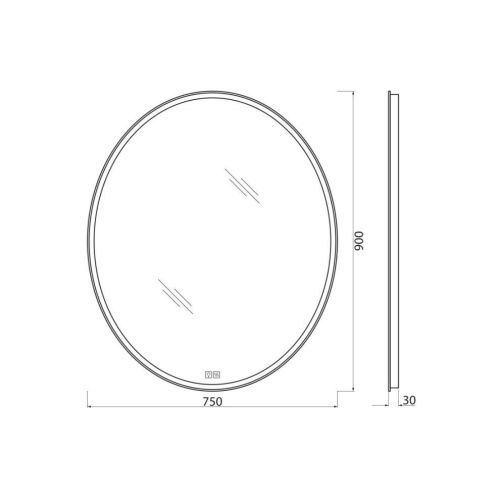 Зеркало с подсветкой BelBagno SPC-VST-750-900-LED-TCH-WARM 80х90 подвесное - фото 5