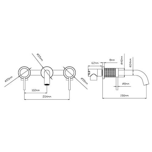 Смеситель для раковины Vincea Groove VBFW-4G1BG4 встраиваемый в стену золото - фото 5