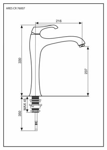 Смеситель для кухни Emmevi Ares 76007/BR на мойку бронза - фото 2