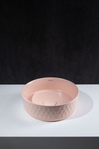 Раковина керамическая Allen Brau Fantasy 4.11033.SM 40х40 накладная цвет розовый без отверстий под смеситель - фото 5