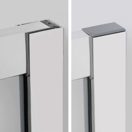 Душевая дверь Wasserkraft Lippe 45S 45S08 150х190 стекло прозрачное профиль хром