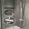 Душевая стойка Denberg LT-301 настенная цвет хром с термостатом