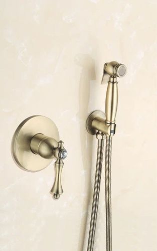 Гигиенический душ со смесителем Rose R0105Q бронза - фото 4