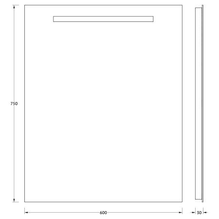 Зеркало с подсветкой Evoform Ledline BY 2103 60х80 подвесное