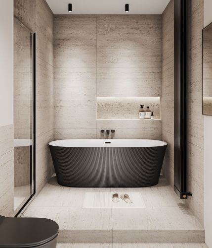 Ванна акриловая Grossman Forta GR-27021MB 170х75 отдельностоящая овальная с каркасом - фото 4