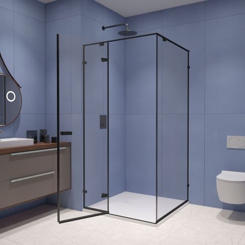 Душевой уголок RGW Stilvoll 353203000-14 100х100 стекло прозрачное профиль черный без поддона - фото 2