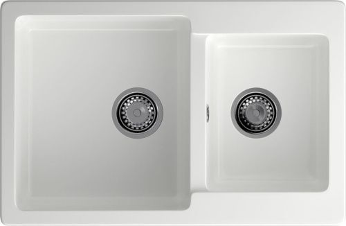 Кухонная мойка Granfest Practik P-780K иней 80х50 цвет белый поверхность матовая