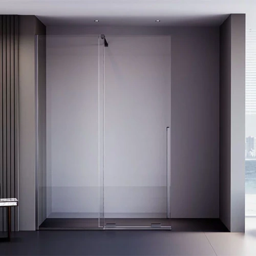 Душевая перегородка Veconi Premium Trento PTDW-50GR-130-01-C4 130х200 стекло прозрачное профиль графит - фото 2