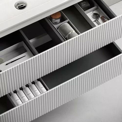 Тумба под раковину Sancos SNOB T SNT80W 80х40 подвесная цвет белый - фото 3