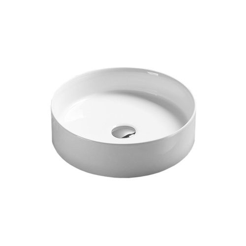 Раковина из сантехнического фарфора Vincea VBS-216 40х40 накладная цвет белый без отверстий под смеситель - фото 4